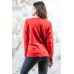 Embroidered sweatshirt "Fairy World" Red